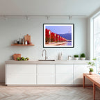 Autumn Colour at Lake Burley Griffin – Canberra Red Trees & Telstra Tower Fine Art Print by Robert Vine