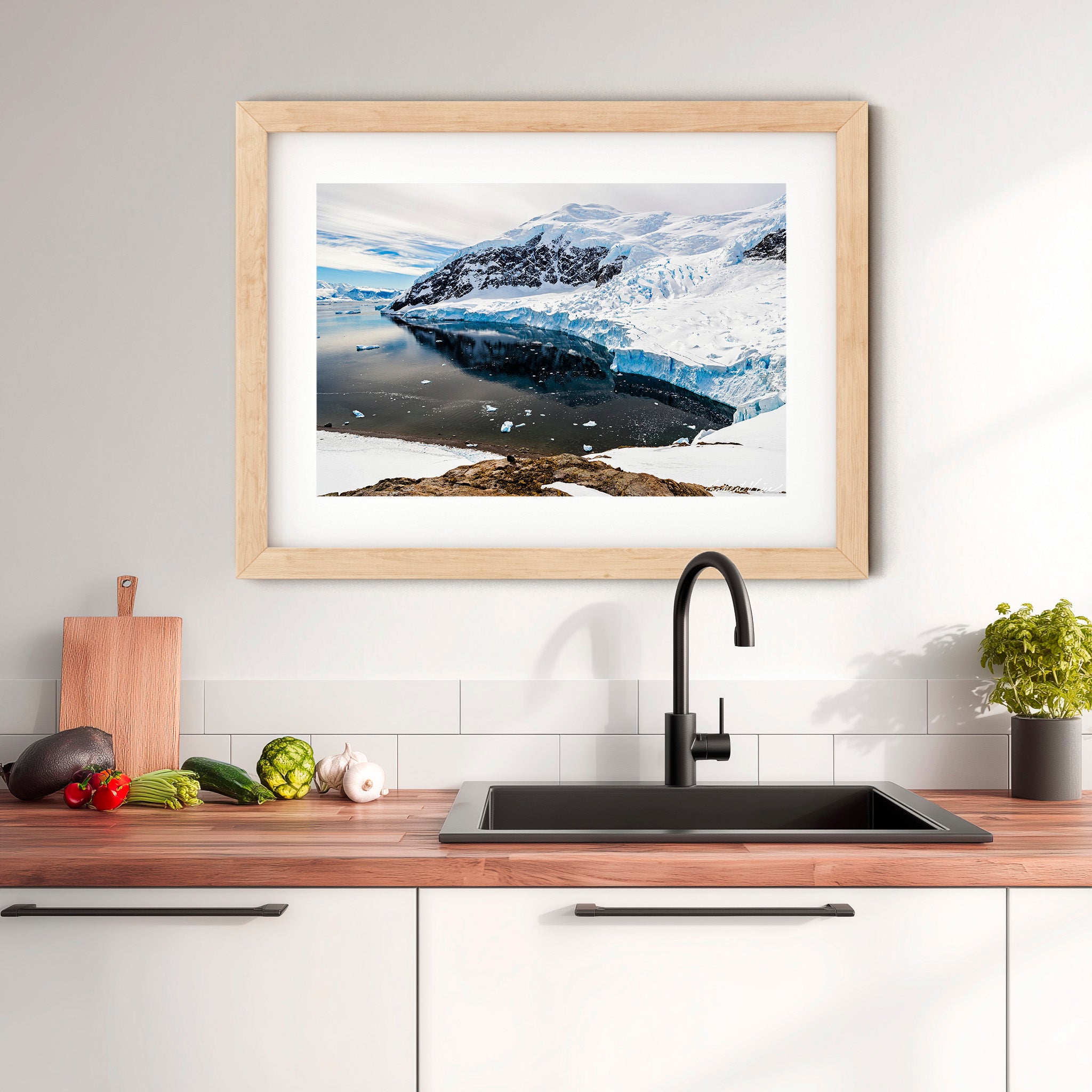 Neko Harbour Icefall – Limited Edition Landscape Art Print by Robert Vine