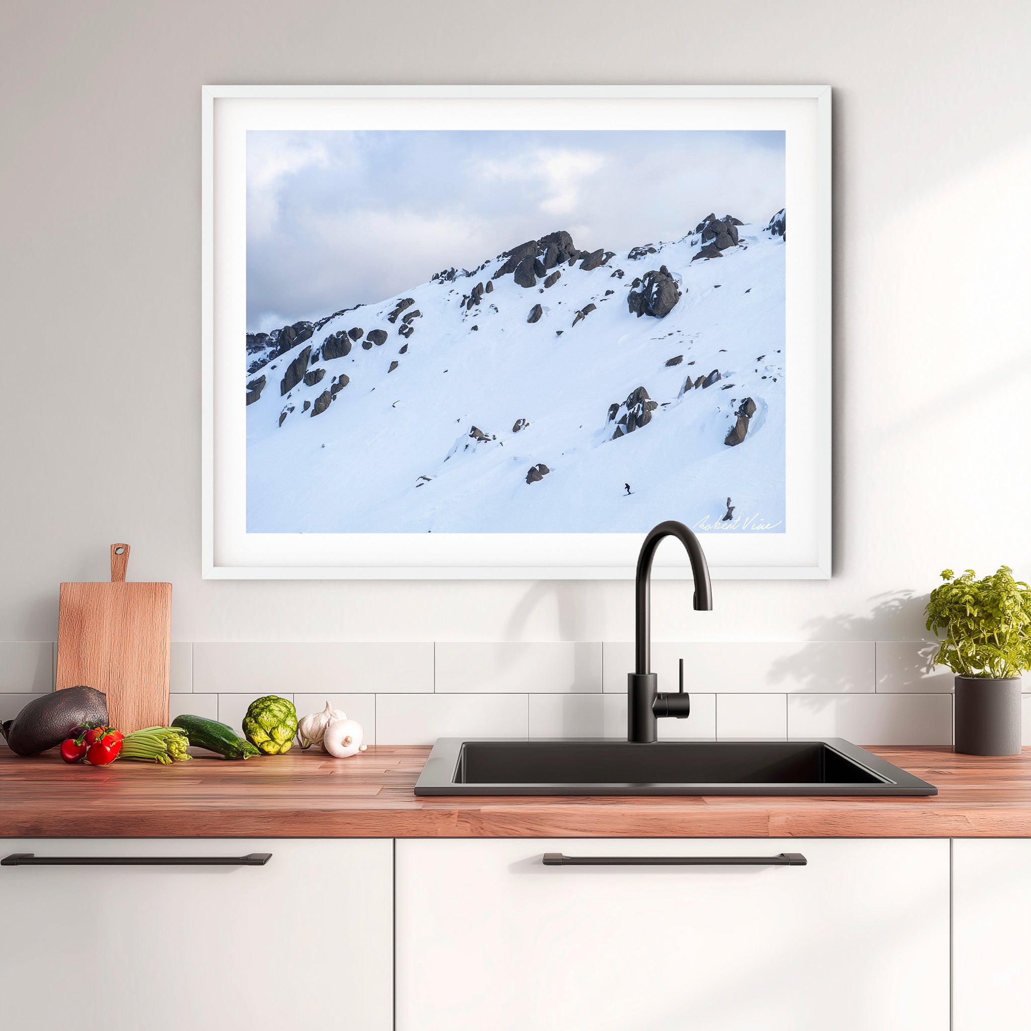 Solitude on the Slopes – Thredbo | Limited Edition Framed Landscape Print by Robert Vine