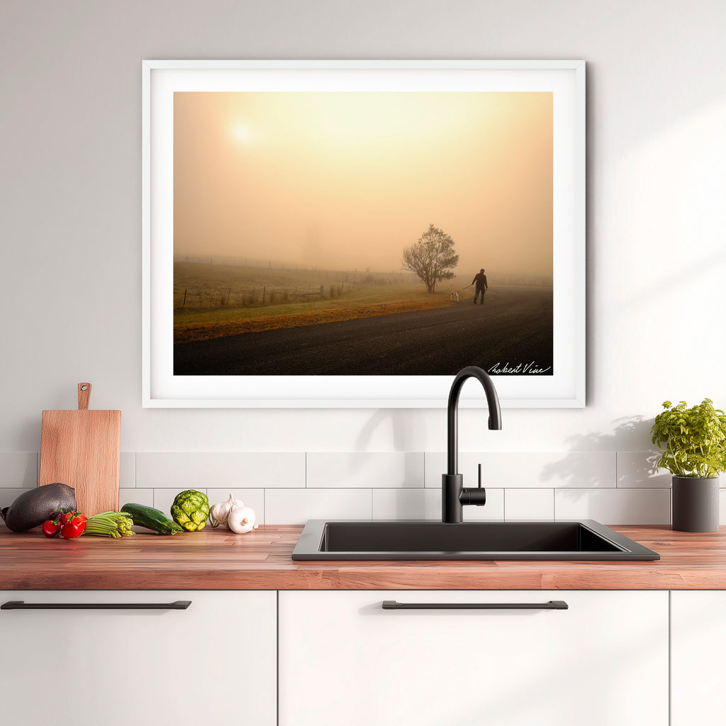 Morning Companion — Royalla Fog Walk | Limited Edition Framed Print