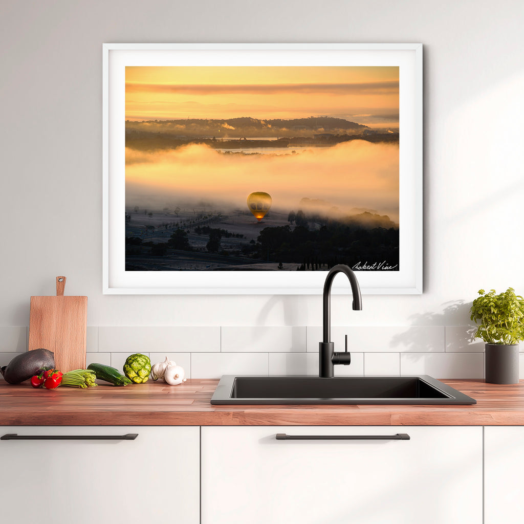 Golden Ascent – Canberra Balloon Spectacular Limited Edition Framed Print