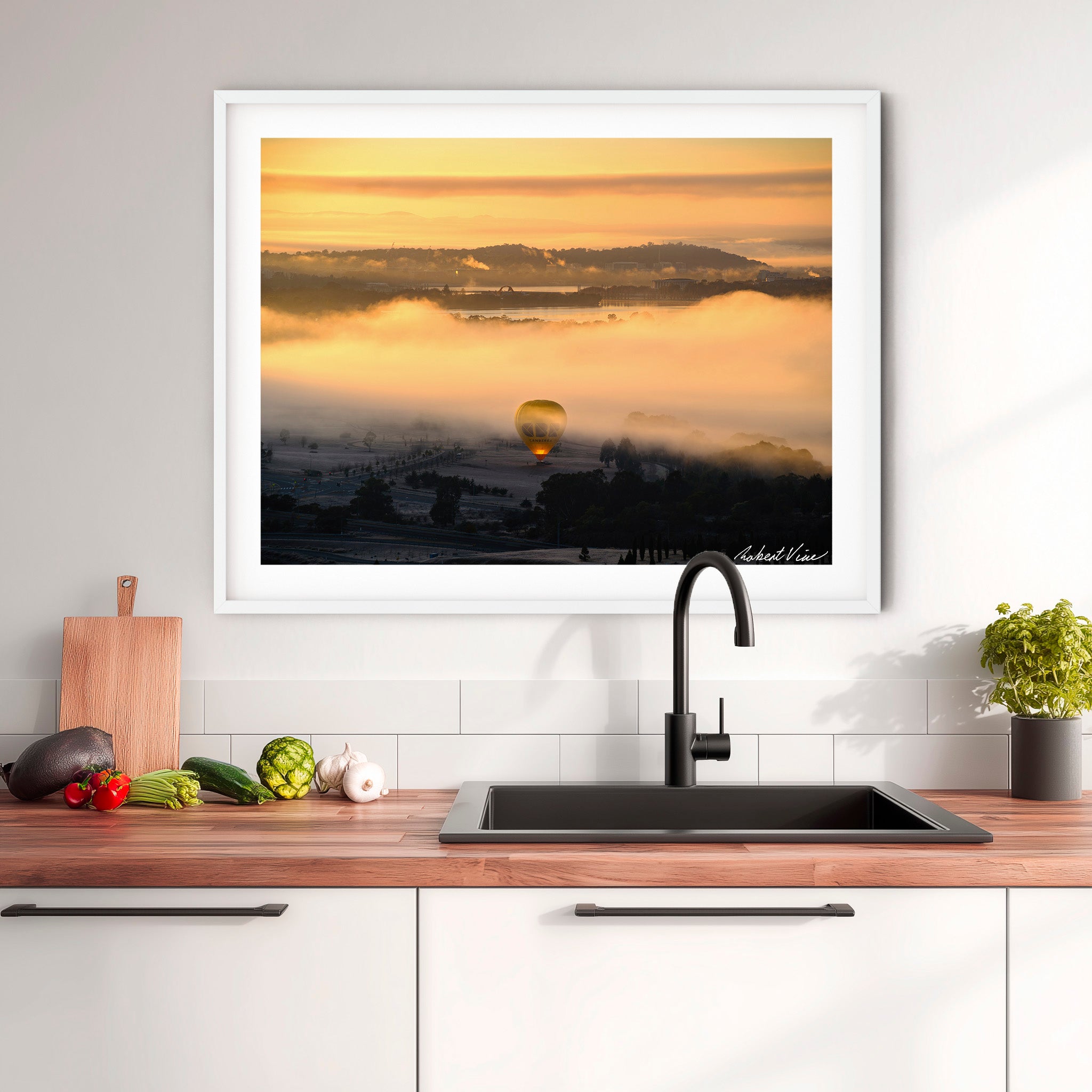 Golden Ascent – Canberra Balloon Spectacular Limited Edition Framed Print