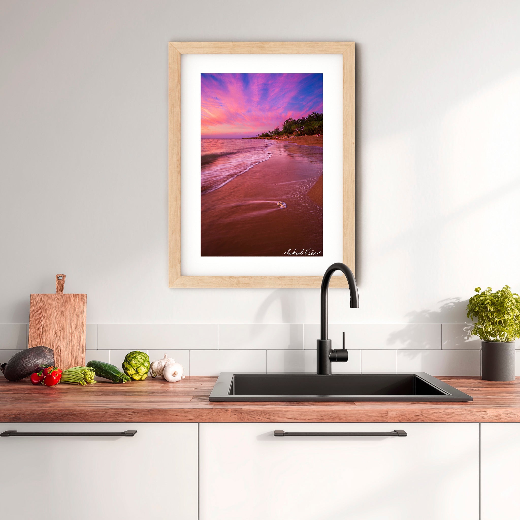 Nightcliff Beach Sunset – Australian Coastal Landscape Art By Robert Vine