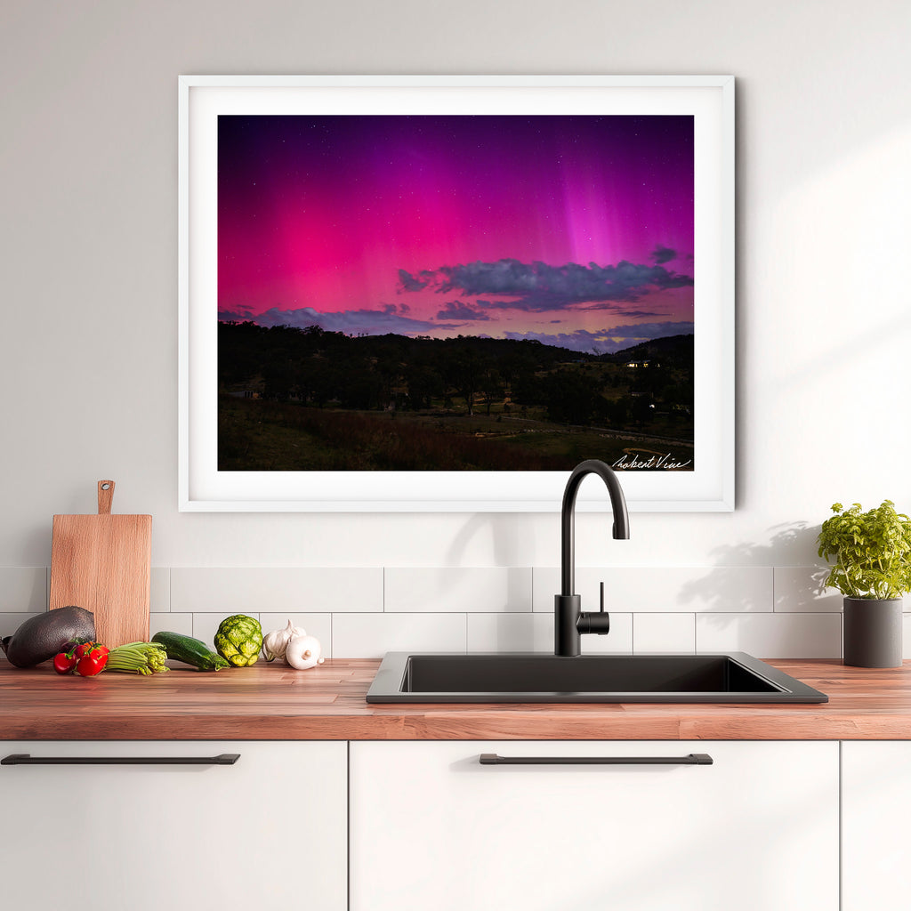 Aurora Over Royalla – Limited Edition Framed Art Print
