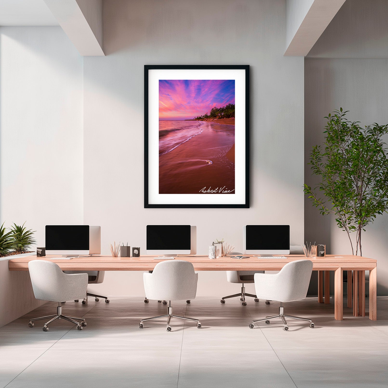 Nightcliff Beach Sunset – Australian Coastal Landscape Art By Robert Vine