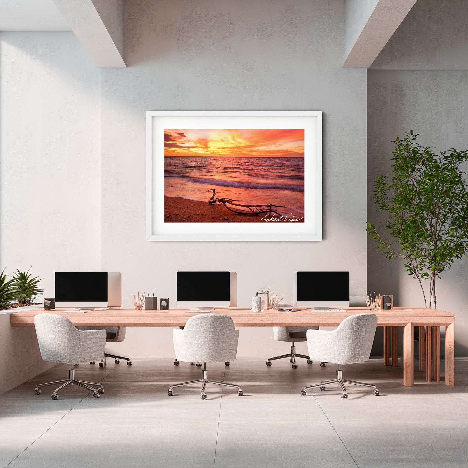 Darwin Harbour Sunset — Australian Coastal Landscape Art Print by Robert Vine