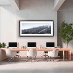 Snowfall in the Bare Eucalypts – Mount Selwyn Landscape Art Print by Robert Vine