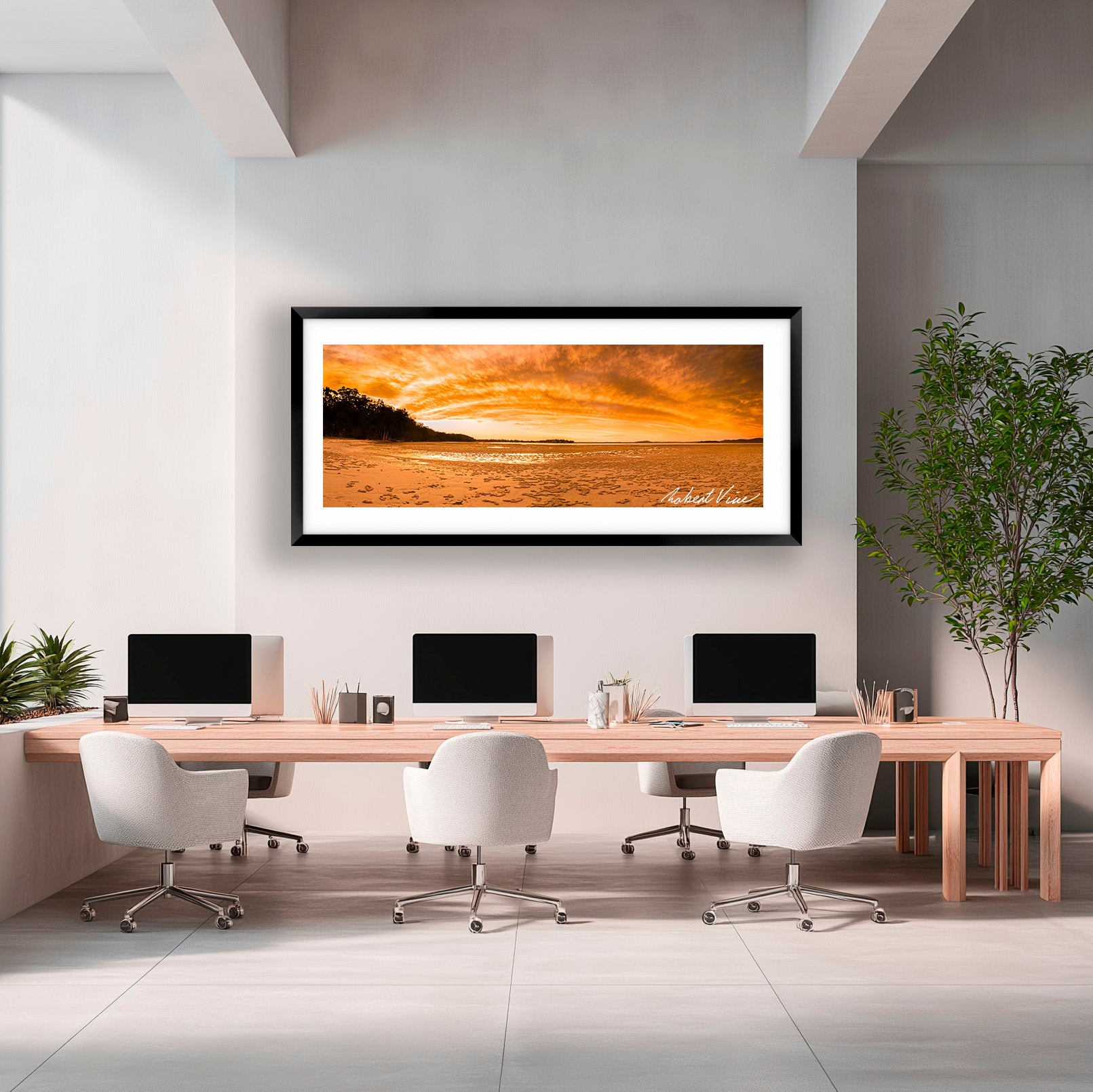 Golden Tides, Tanilba Bay – Limited Edition Framed Print by Robert Vine