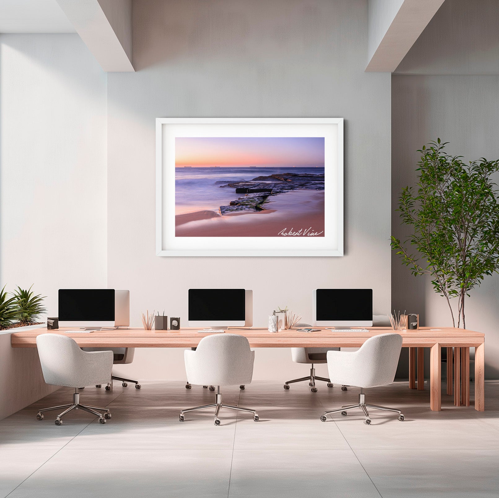 Susan Gilmore Beach Sunrise – Newcastle Coastal Landscape Art Print