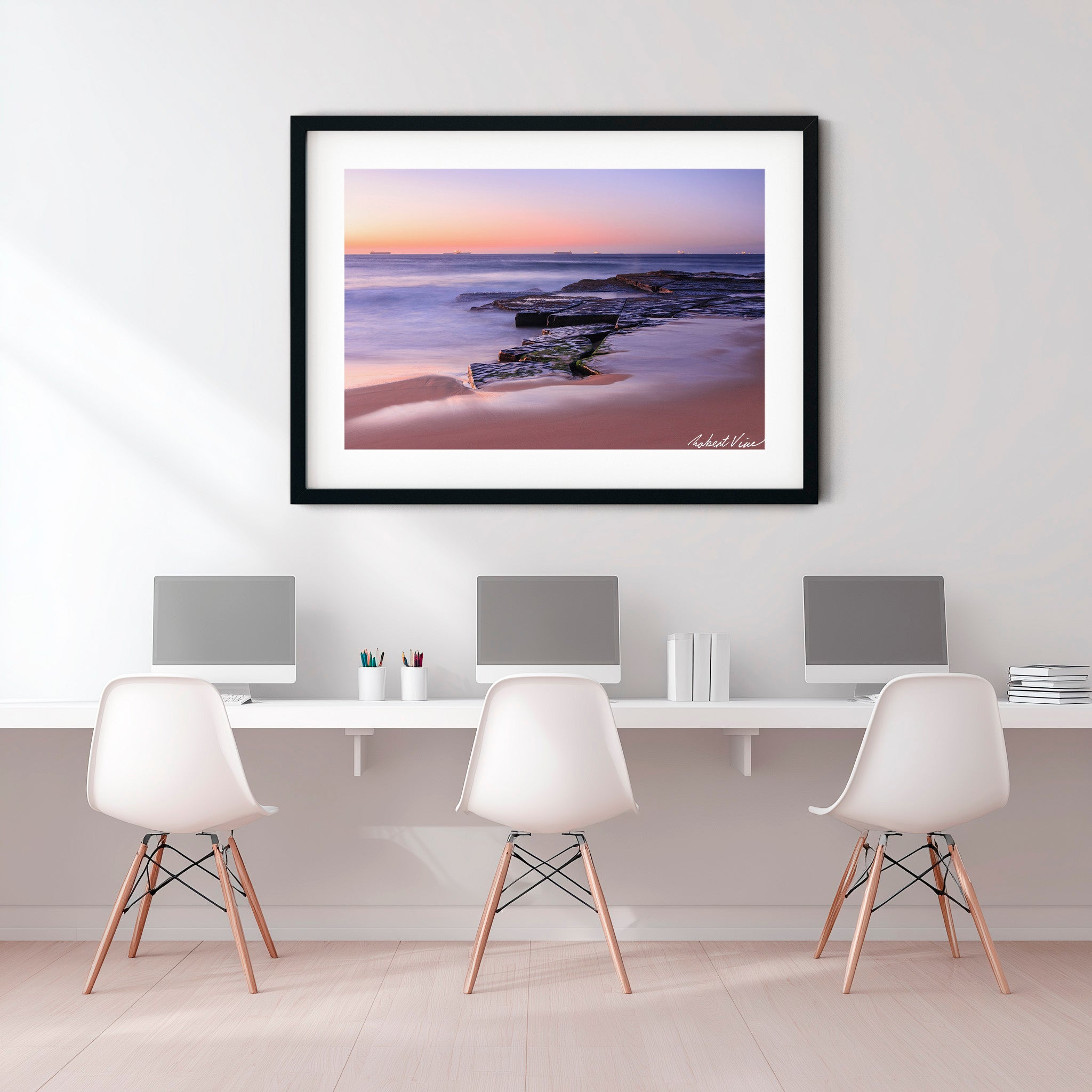 Susan Gilmore Beach Sunrise – Newcastle Coastal Landscape Art Print