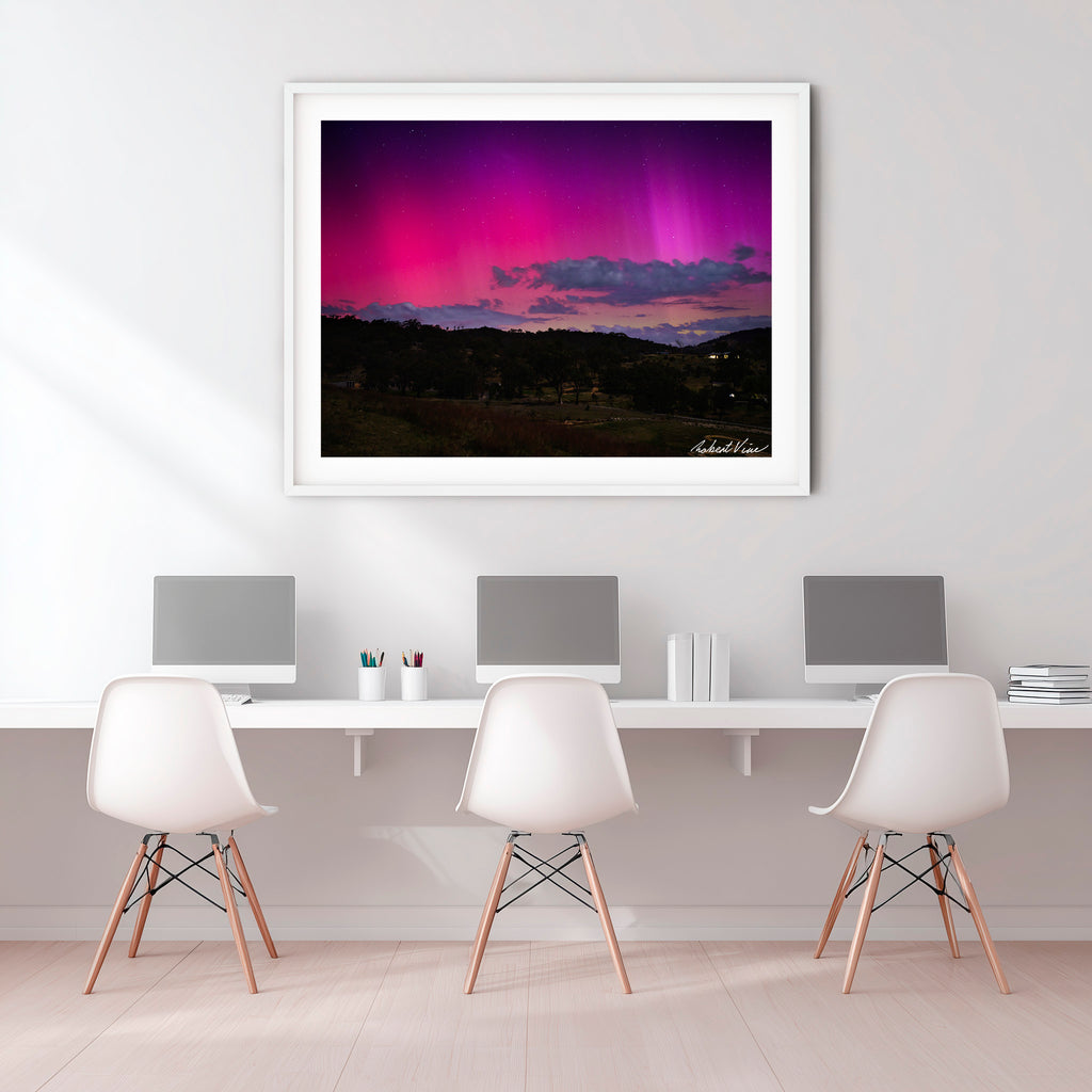 Aurora Over Royalla – Limited Edition Framed Art Print