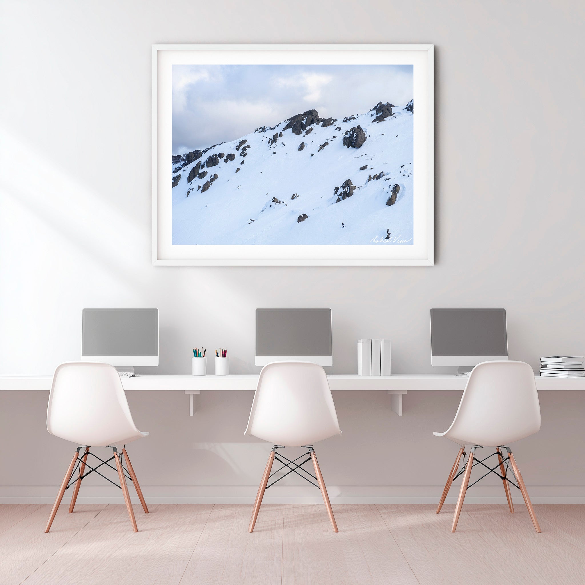 Solitude on the Slopes – Thredbo | Limited Edition Framed Landscape Print by Robert Vine