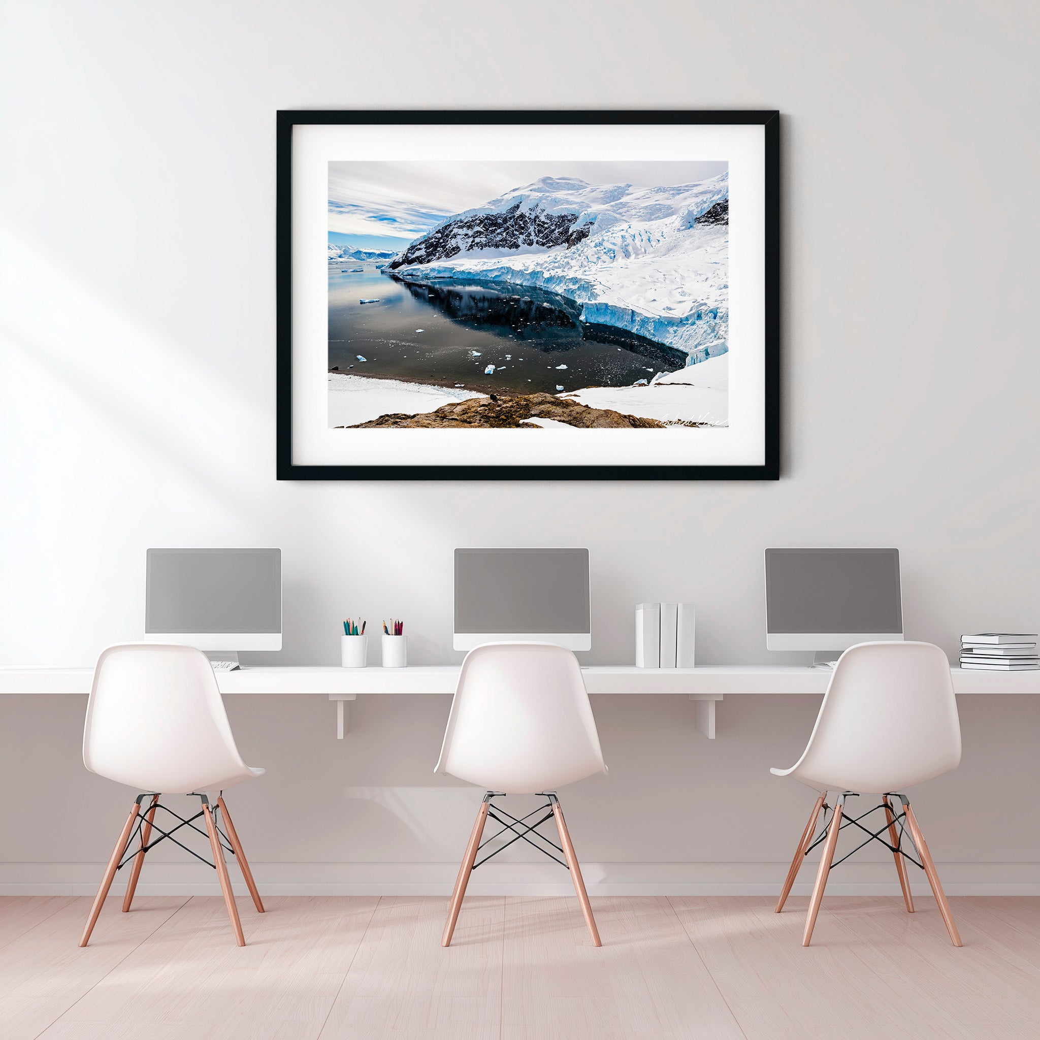 Neko Harbour Icefall – Limited Edition Landscape Art Print by Robert Vine