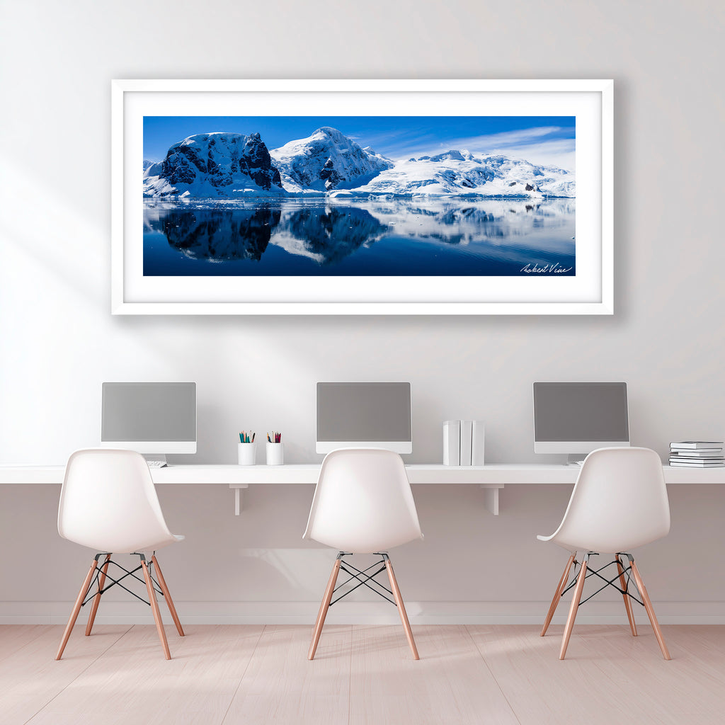 Neko Harbour Reflections — Limited Edition Framed Print by Robert Vine