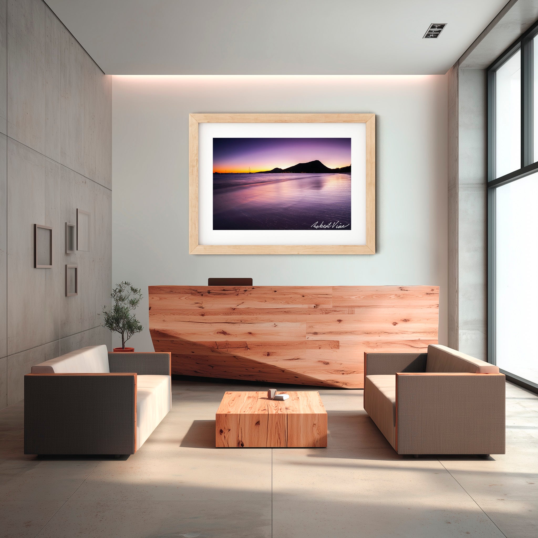 Shoal Bay at Dawn, Port Stephens — Limited Edition Framed Print by Robert Vine