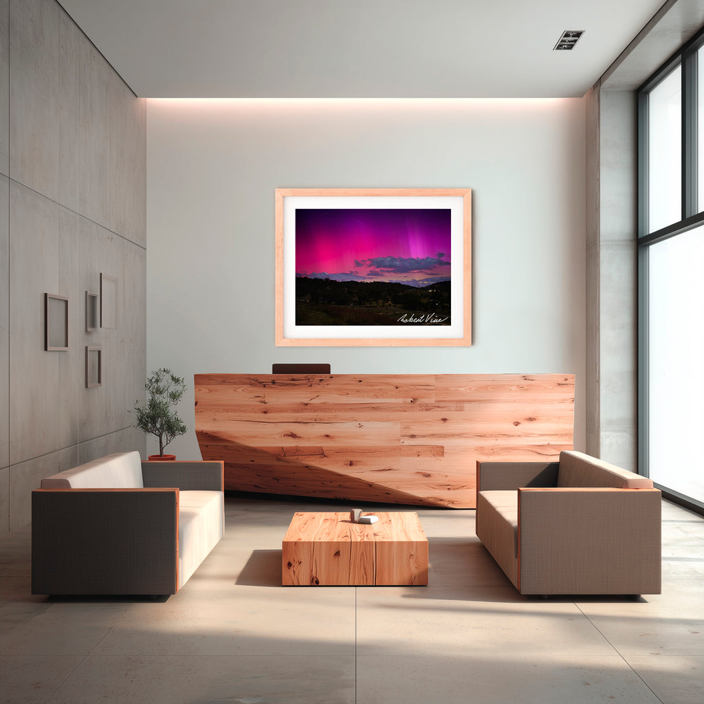 Aurora Over Royalla – Limited Edition Framed Art Print
