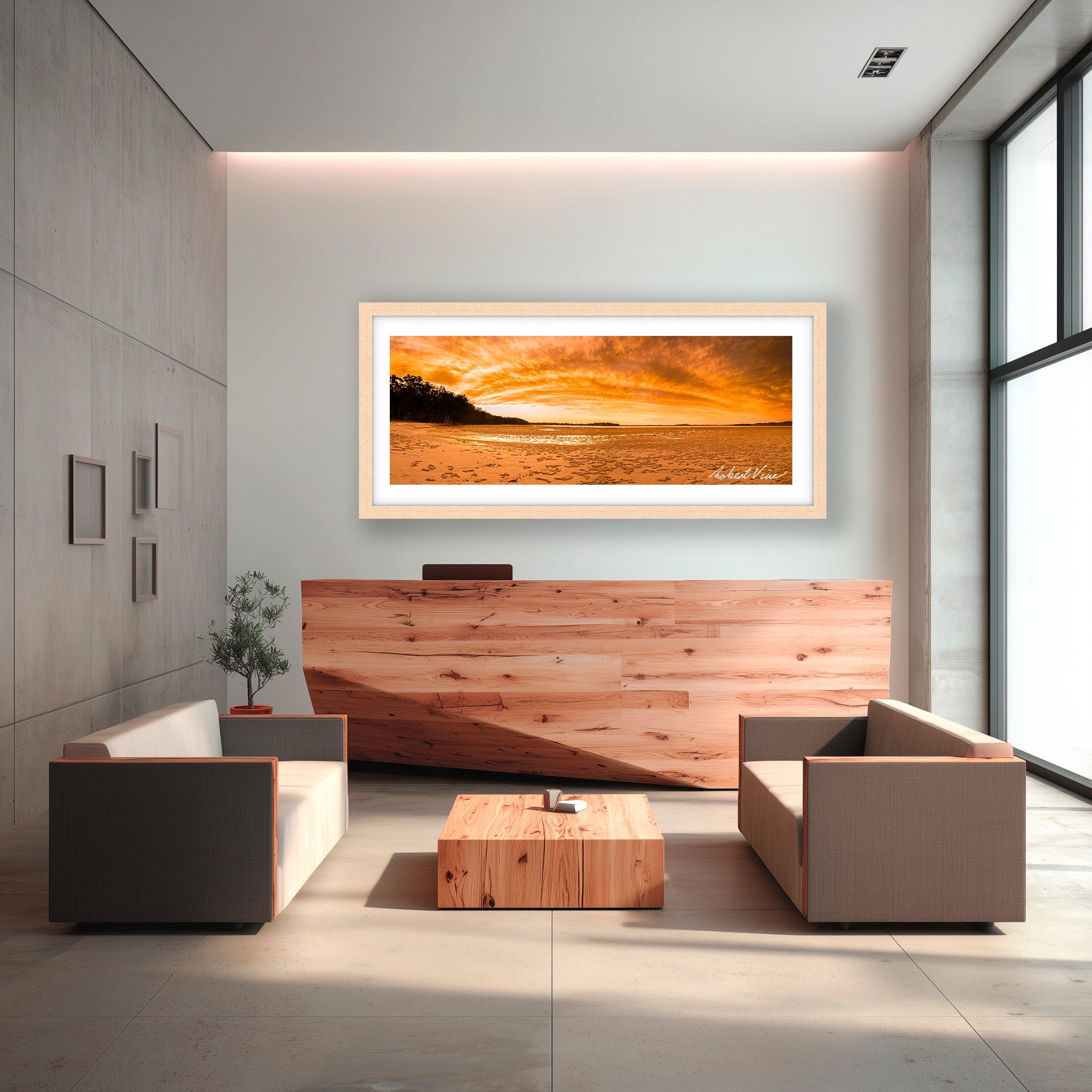 Golden Tides, Tanilba Bay – Limited Edition Framed Print by Robert Vine