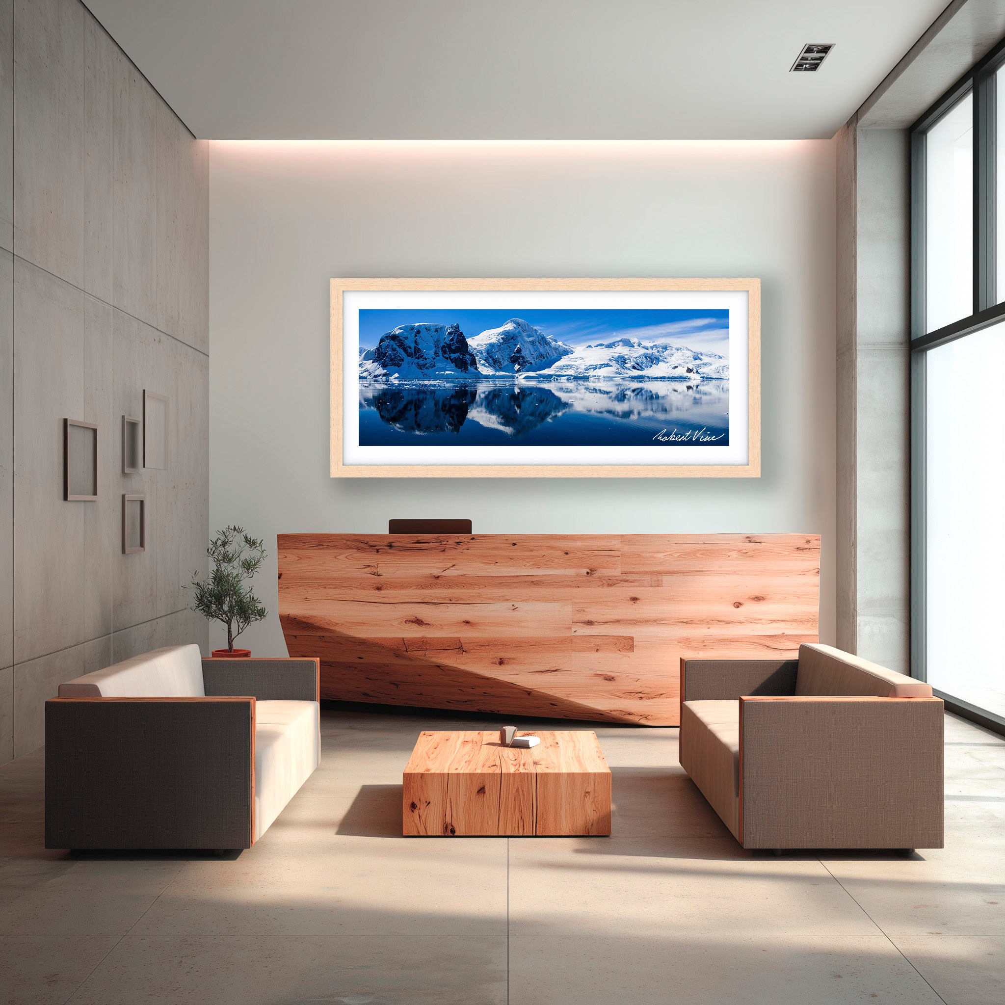 Neko Harbour Reflections — Limited Edition Framed Print by Robert Vine