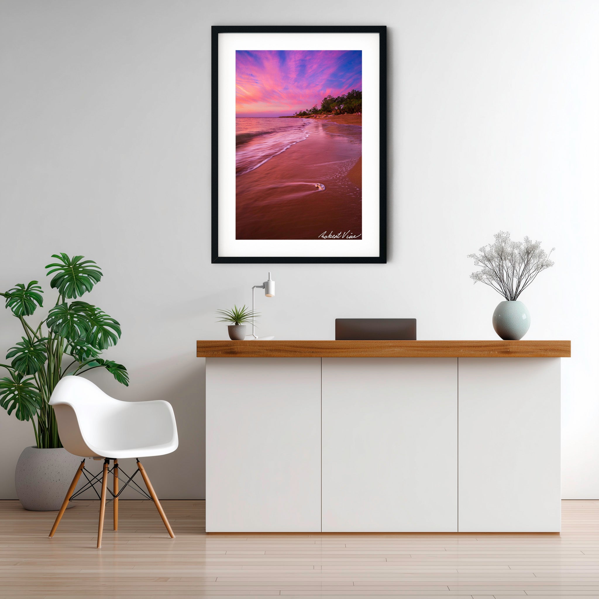 Nightcliff Beach Sunset – Australian Coastal Landscape Art By Robert Vine