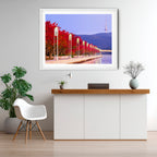 Autumn Colour at Lake Burley Griffin – Canberra Red Trees & Telstra Tower Fine Art Print by Robert Vine