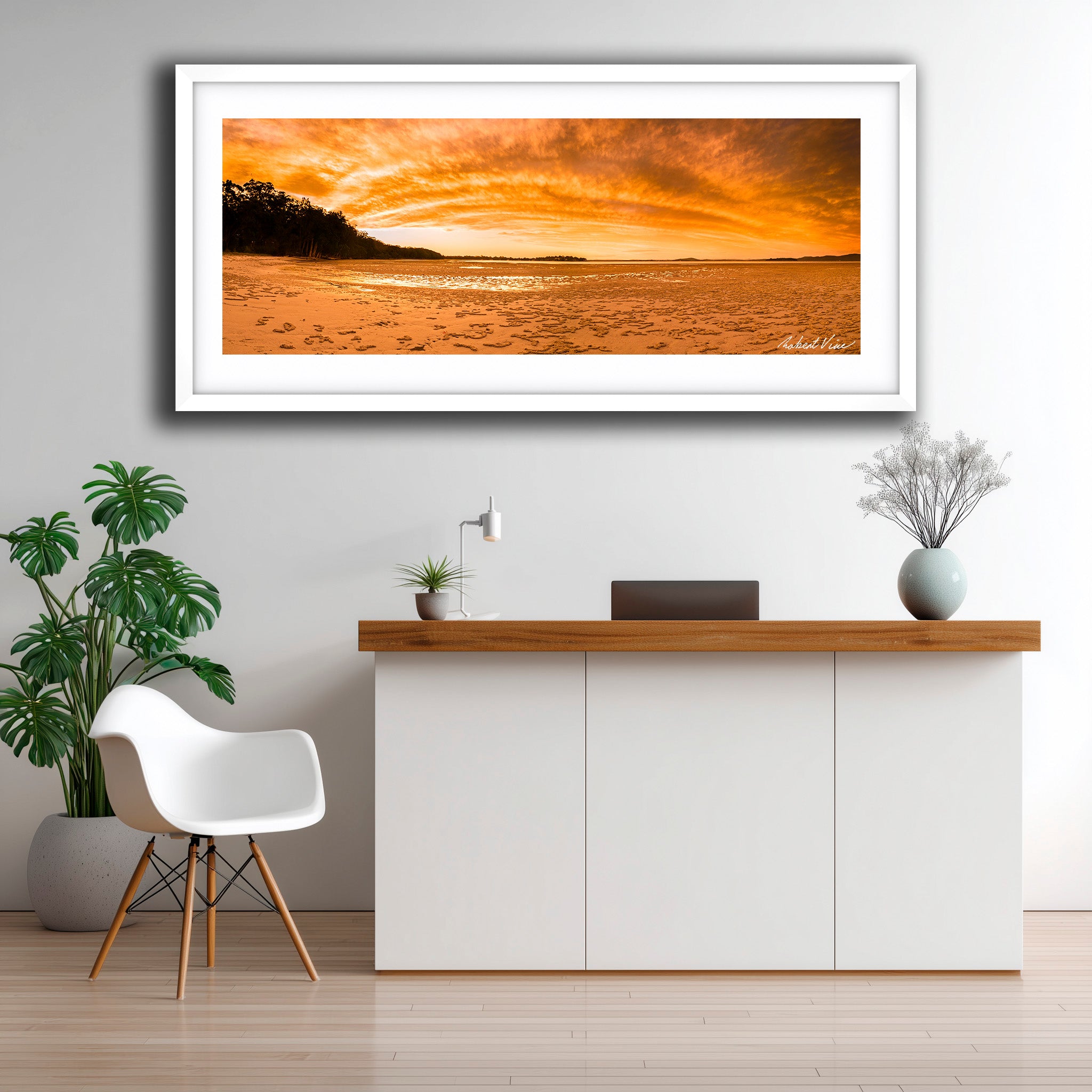 Golden Tides, Tanilba Bay – Limited Edition Framed Print by Robert Vine