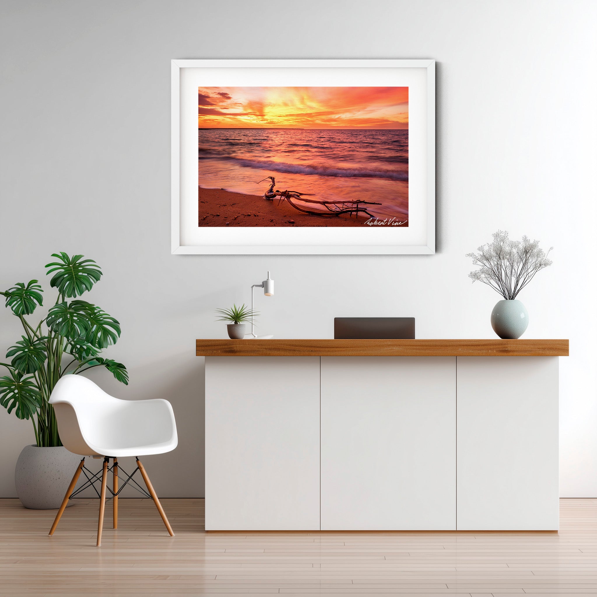 Darwin Harbour Sunset — Australian Coastal Landscape Art Print by Robert Vine