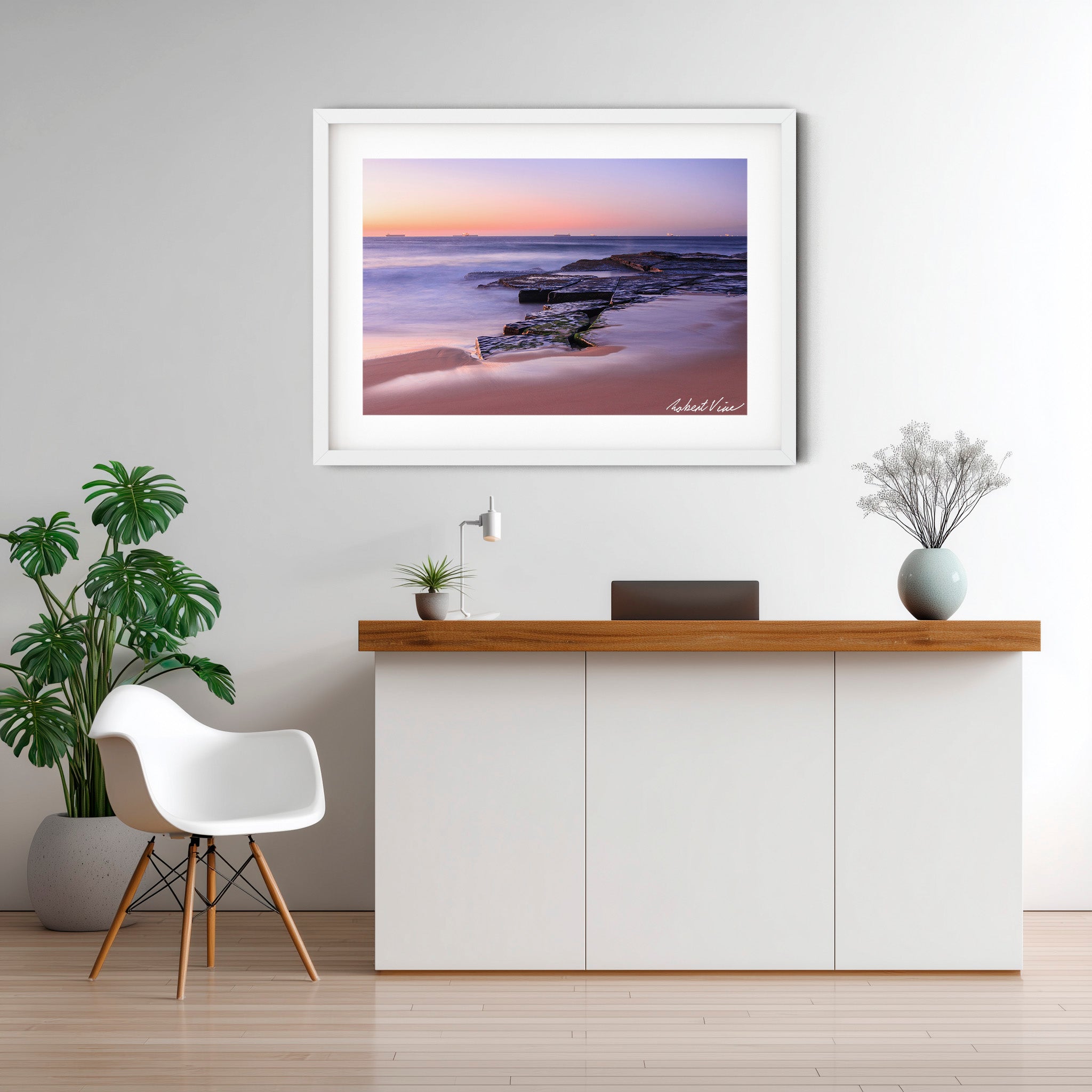 Susan Gilmore Beach Sunrise – Newcastle Coastal Landscape Art Print