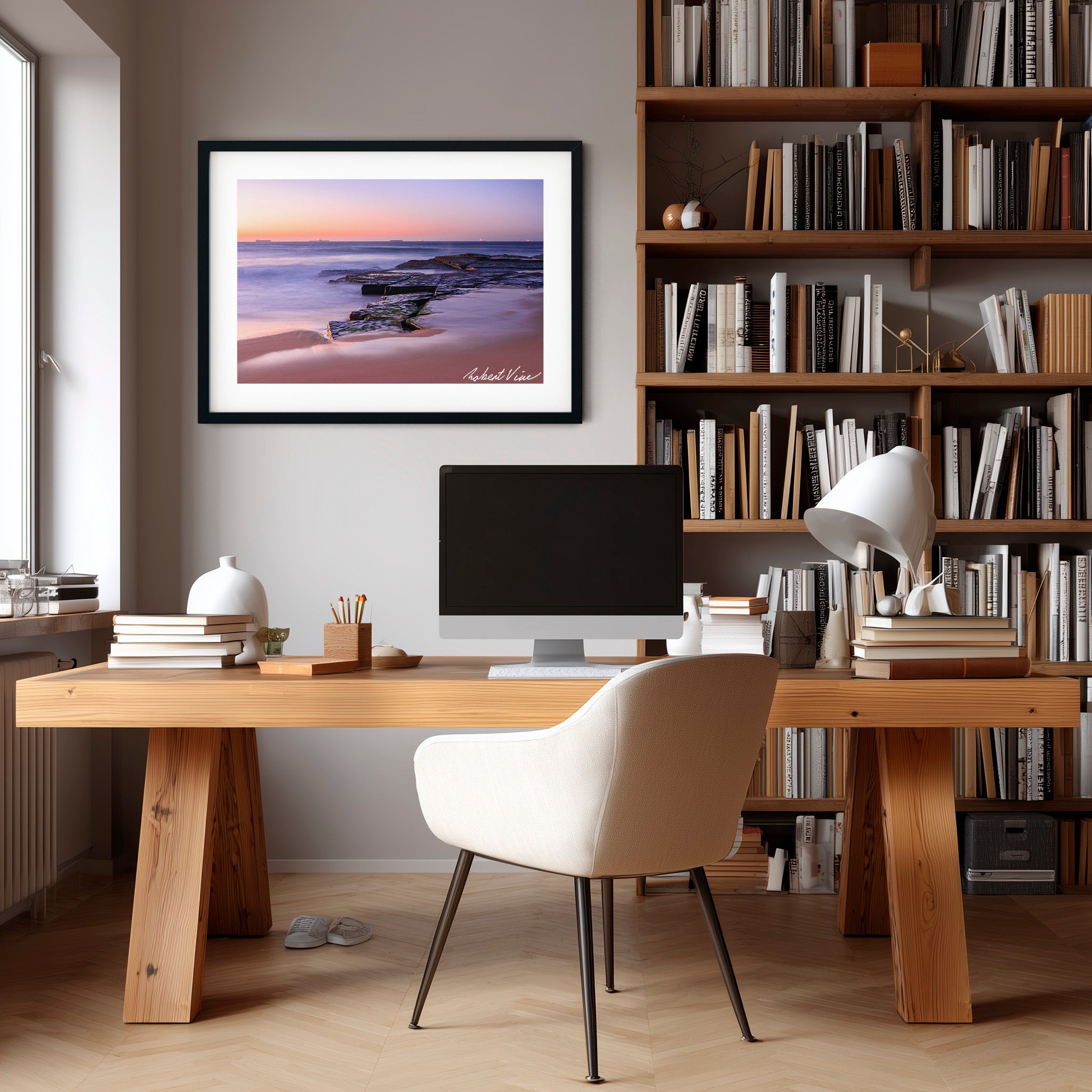 Susan Gilmore Beach Sunrise – Newcastle Coastal Landscape Art Print