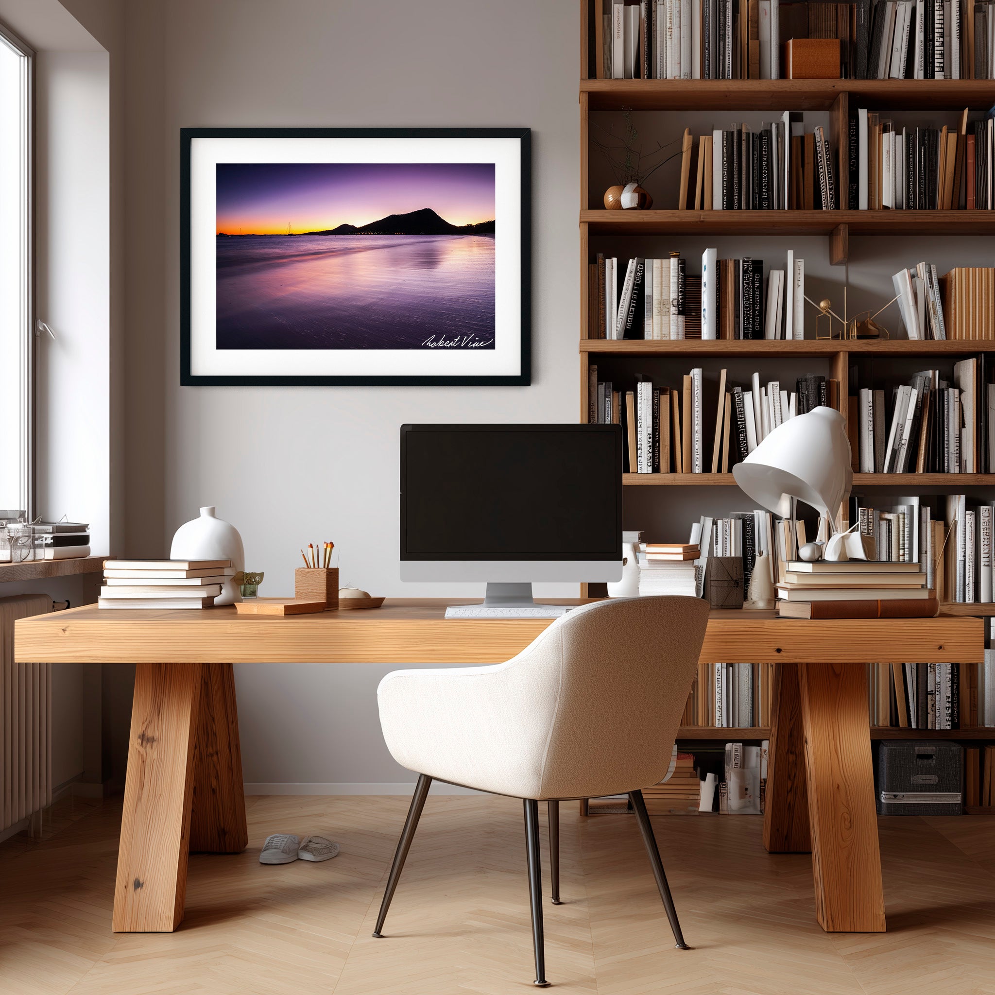 Shoal Bay at Dawn, Port Stephens — Limited Edition Framed Print by Robert Vine