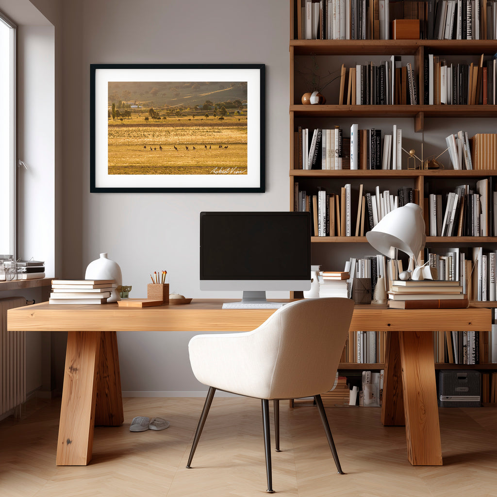 Golden Run — Googong at Sunset | Limited Edition Framed Art Print