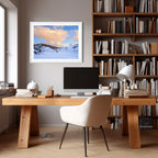 Sunset Over Guthega Snowfields – Snowy Mountains Landscape Art Print by Robert Vine