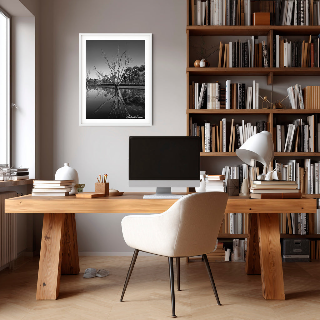 Reflections of Silence – Mulligans Flat Wetlands Limited Edition Framed Print
