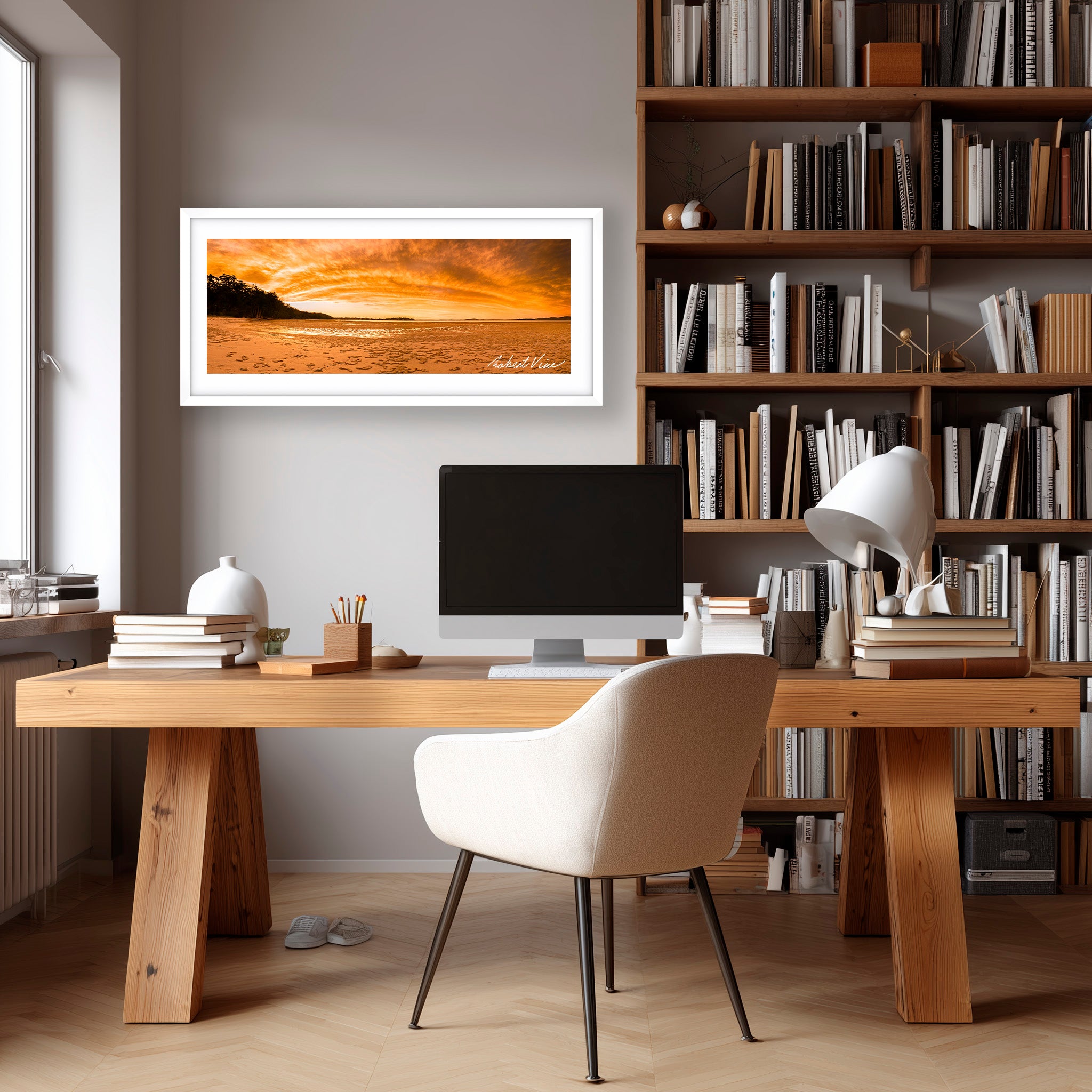 Golden Tides, Tanilba Bay – Limited Edition Framed Print by Robert Vine