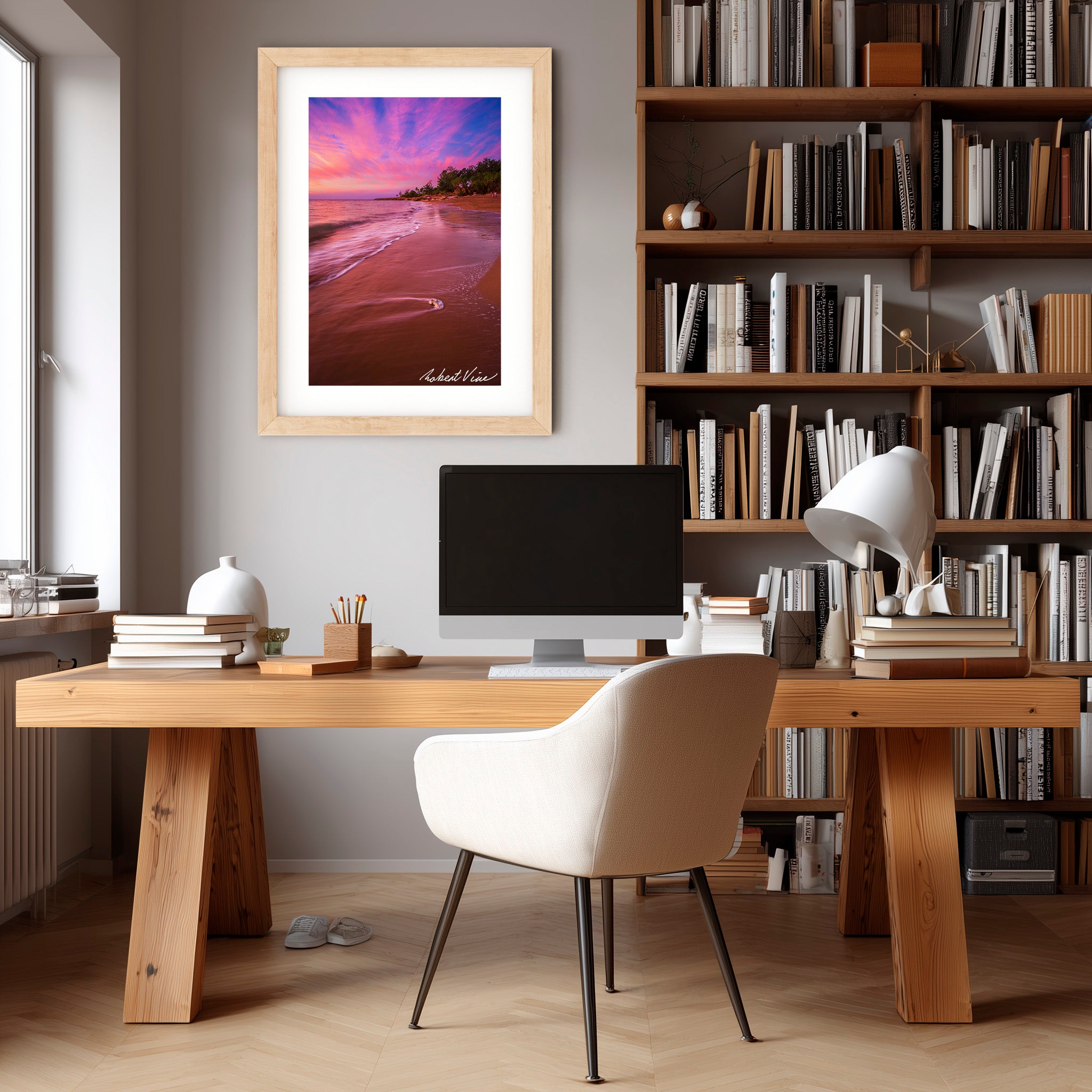 Nightcliff Beach Sunset – Australian Coastal Landscape Art By Robert Vine