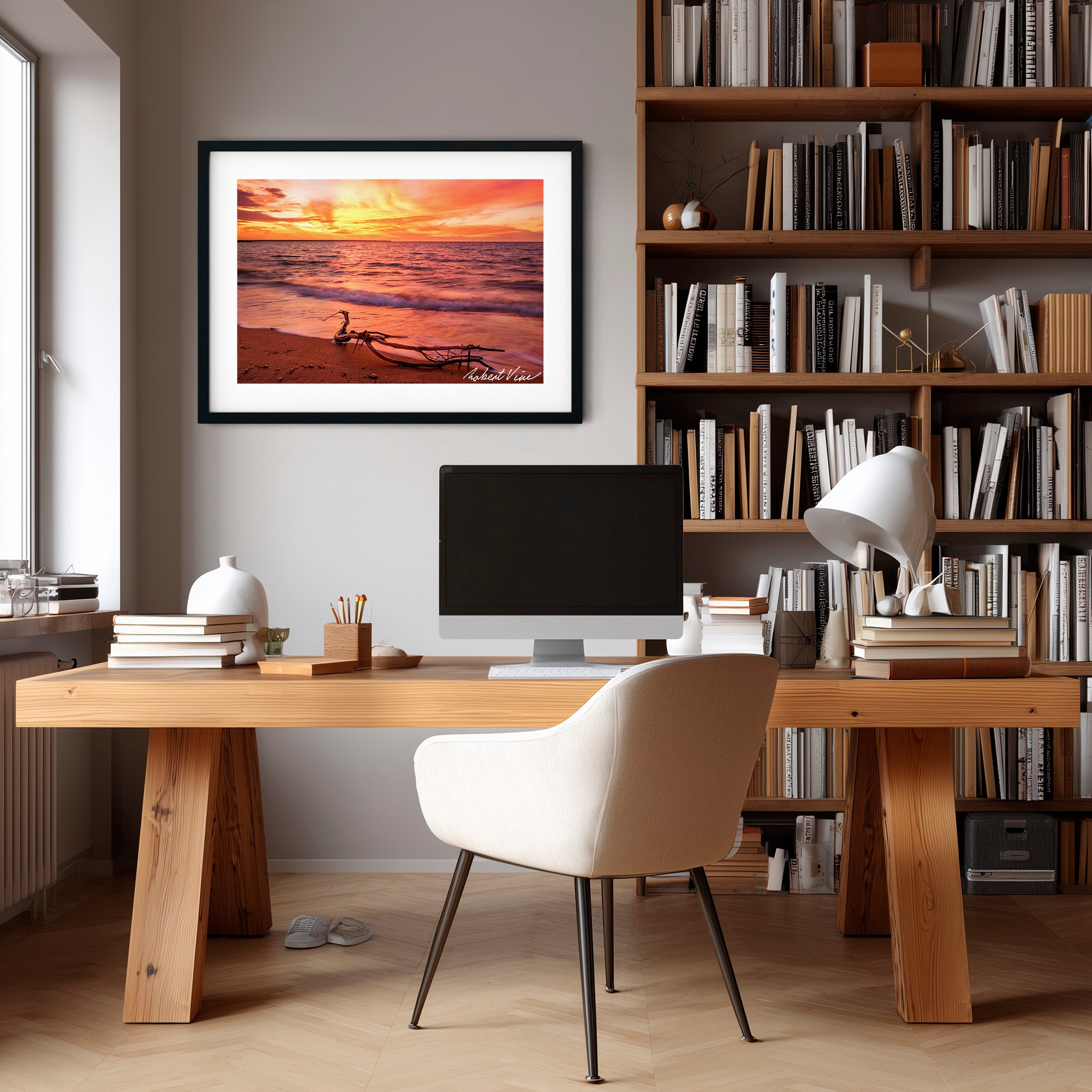 Darwin Harbour Sunset — Australian Coastal Landscape Art Print by Robert Vine