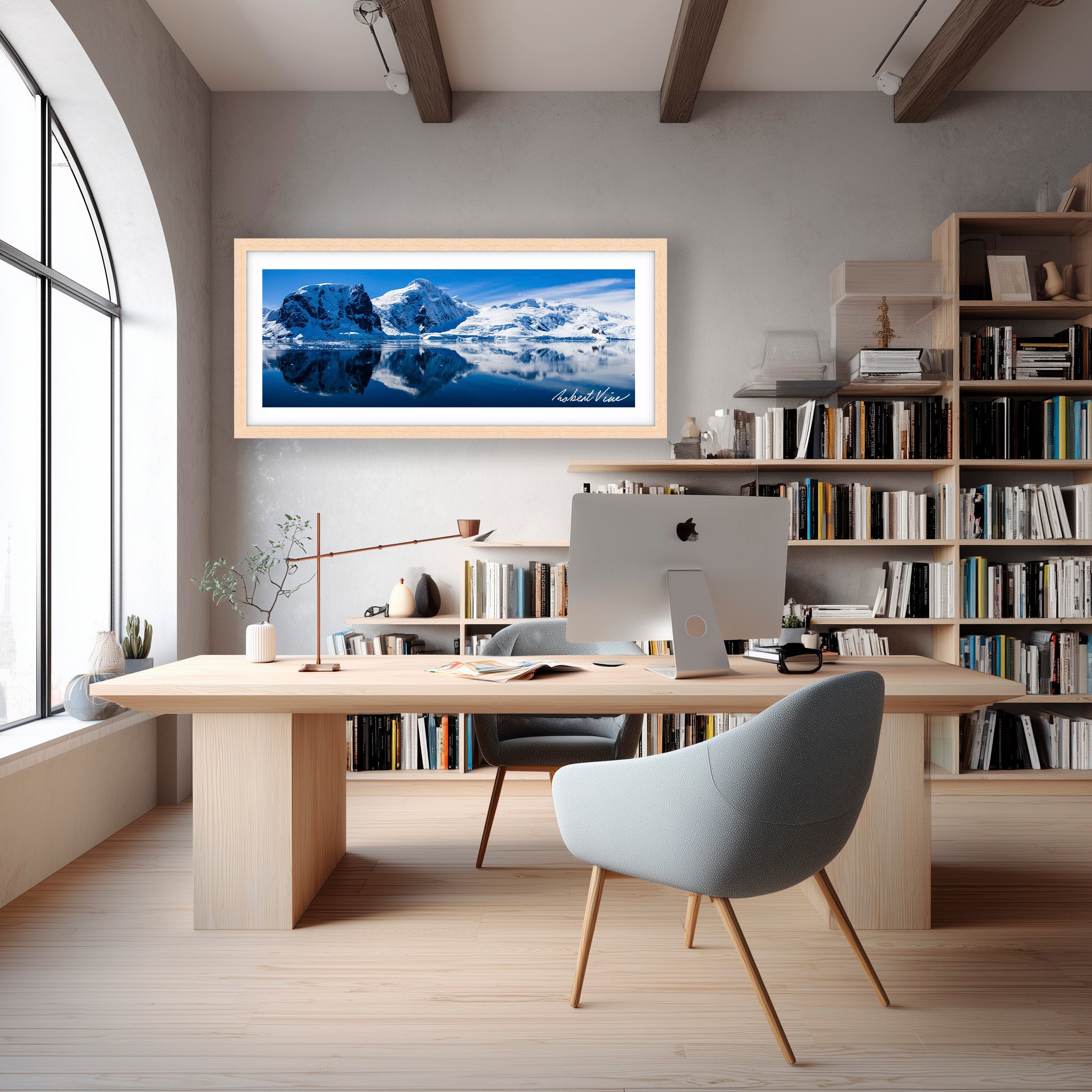 Neko Harbour Reflections — Limited Edition Framed Print by Robert Vine