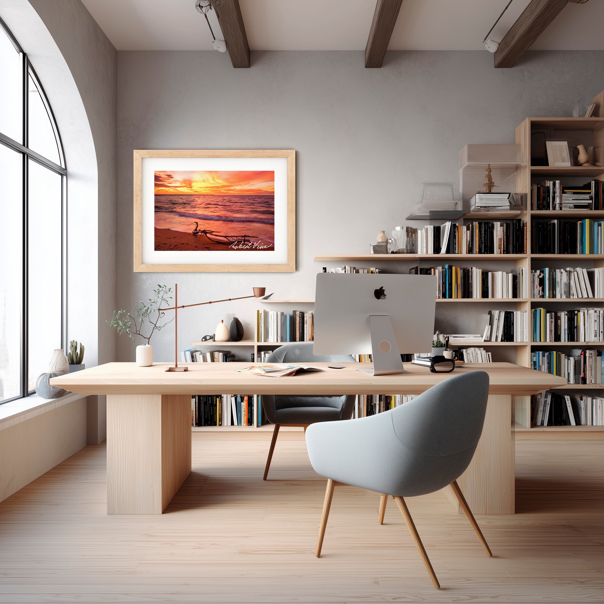 Darwin Harbour Sunset — Australian Coastal Landscape Art Print by Robert Vine