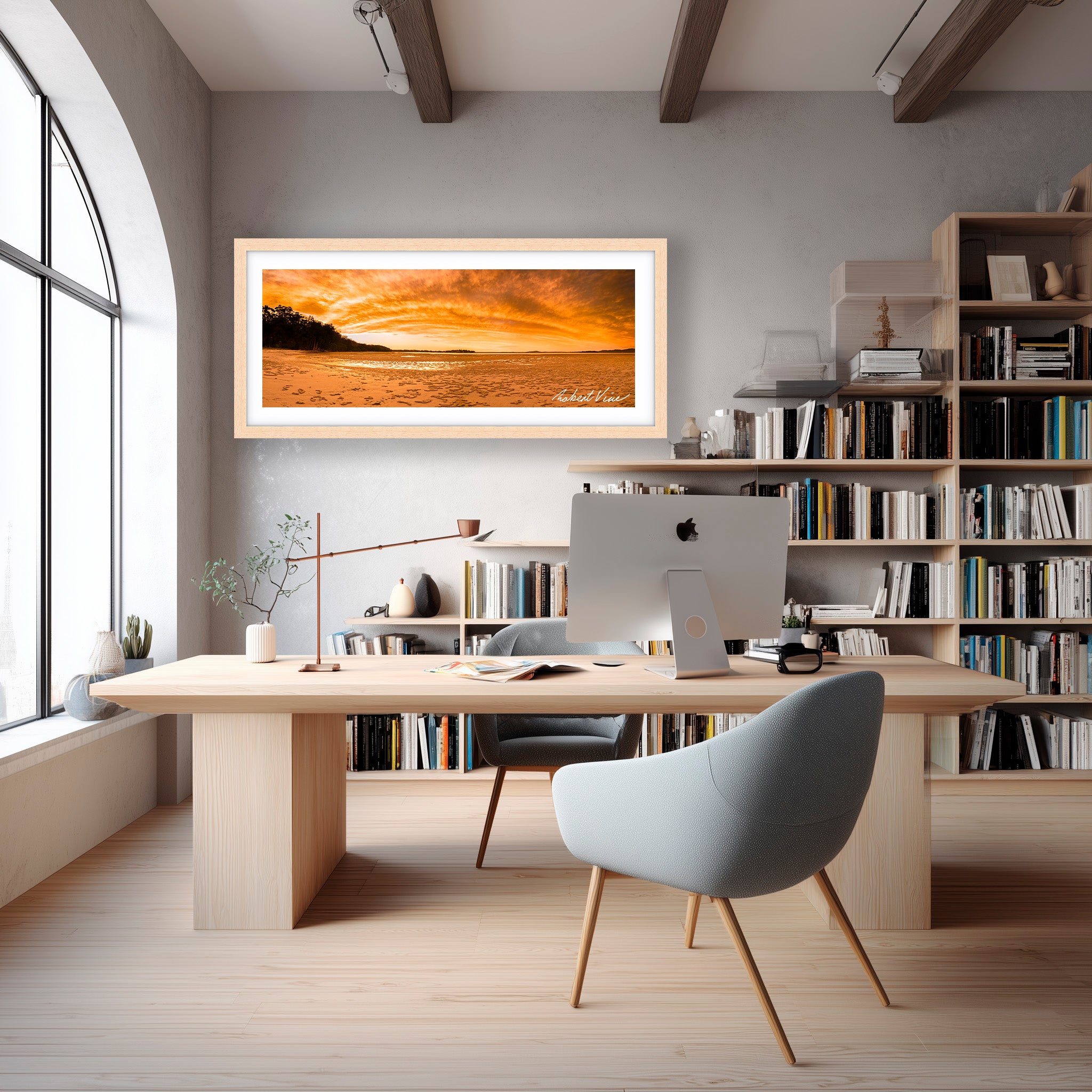 Golden Tides, Tanilba Bay – Limited Edition Framed Print by Robert Vine