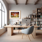 Autumn Glow over Lake Burley Griffin – Canberra Landscape Art Print by Robert Vine