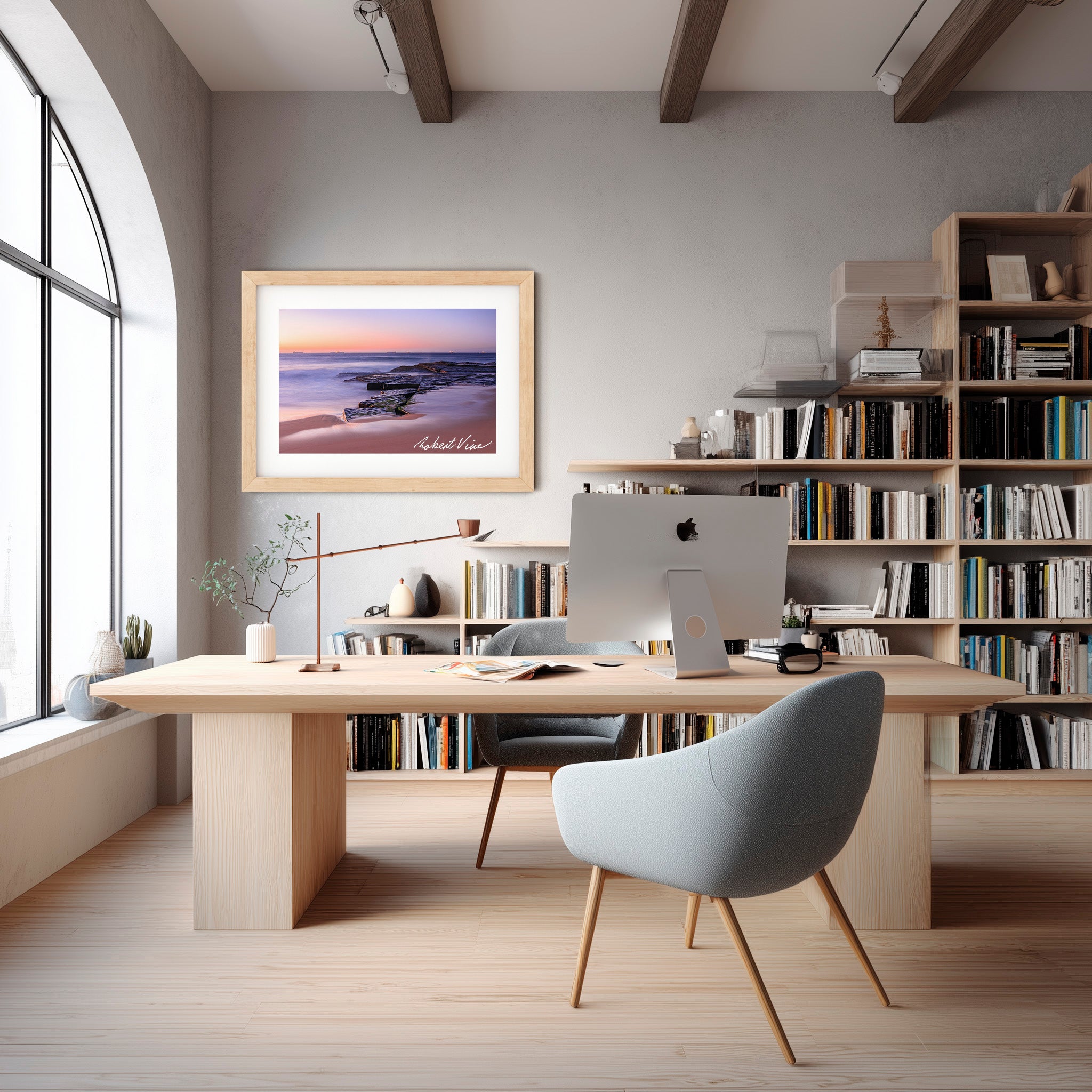 Susan Gilmore Beach Sunrise – Newcastle Coastal Landscape Art Print