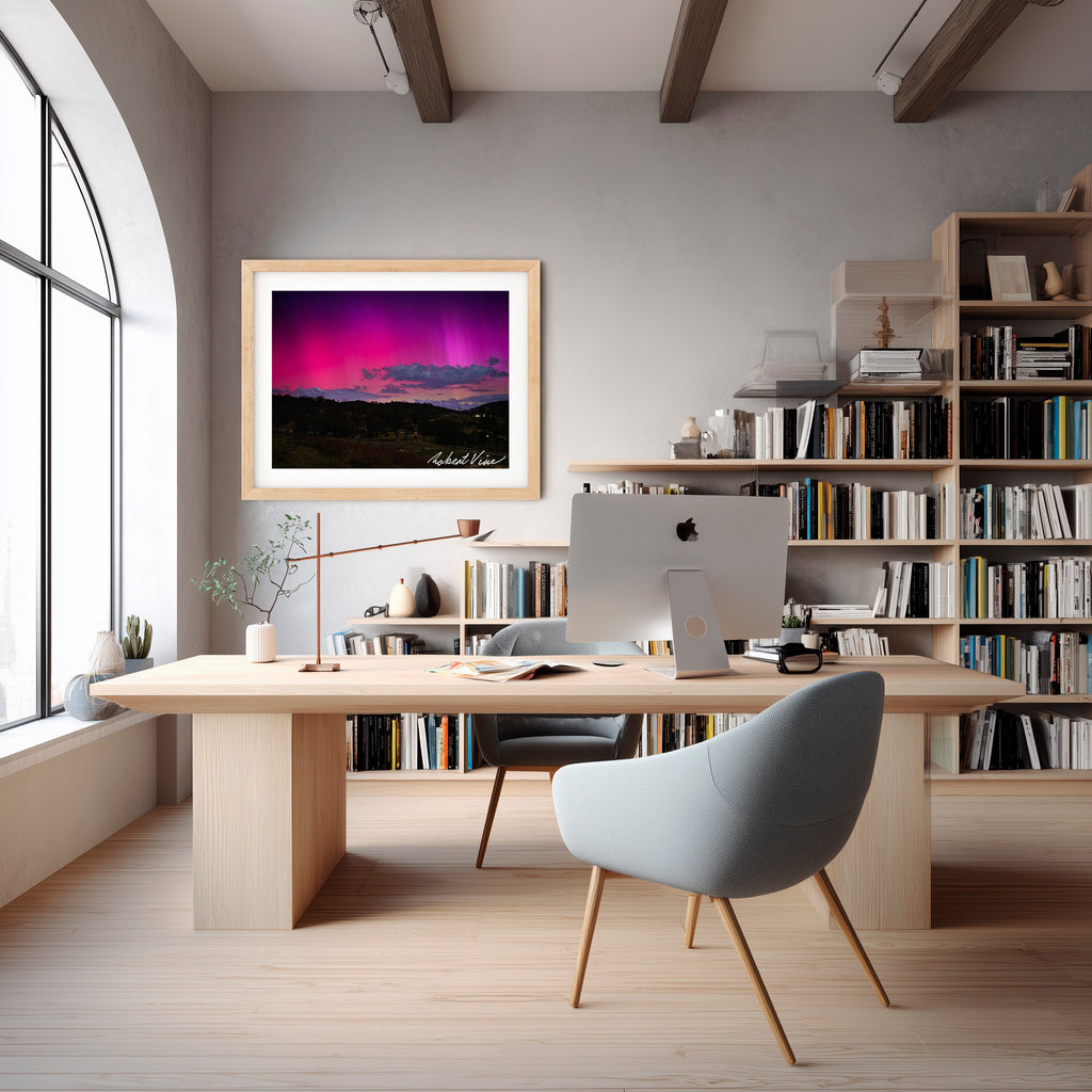 Aurora Over Royalla – Limited Edition Framed Art Print