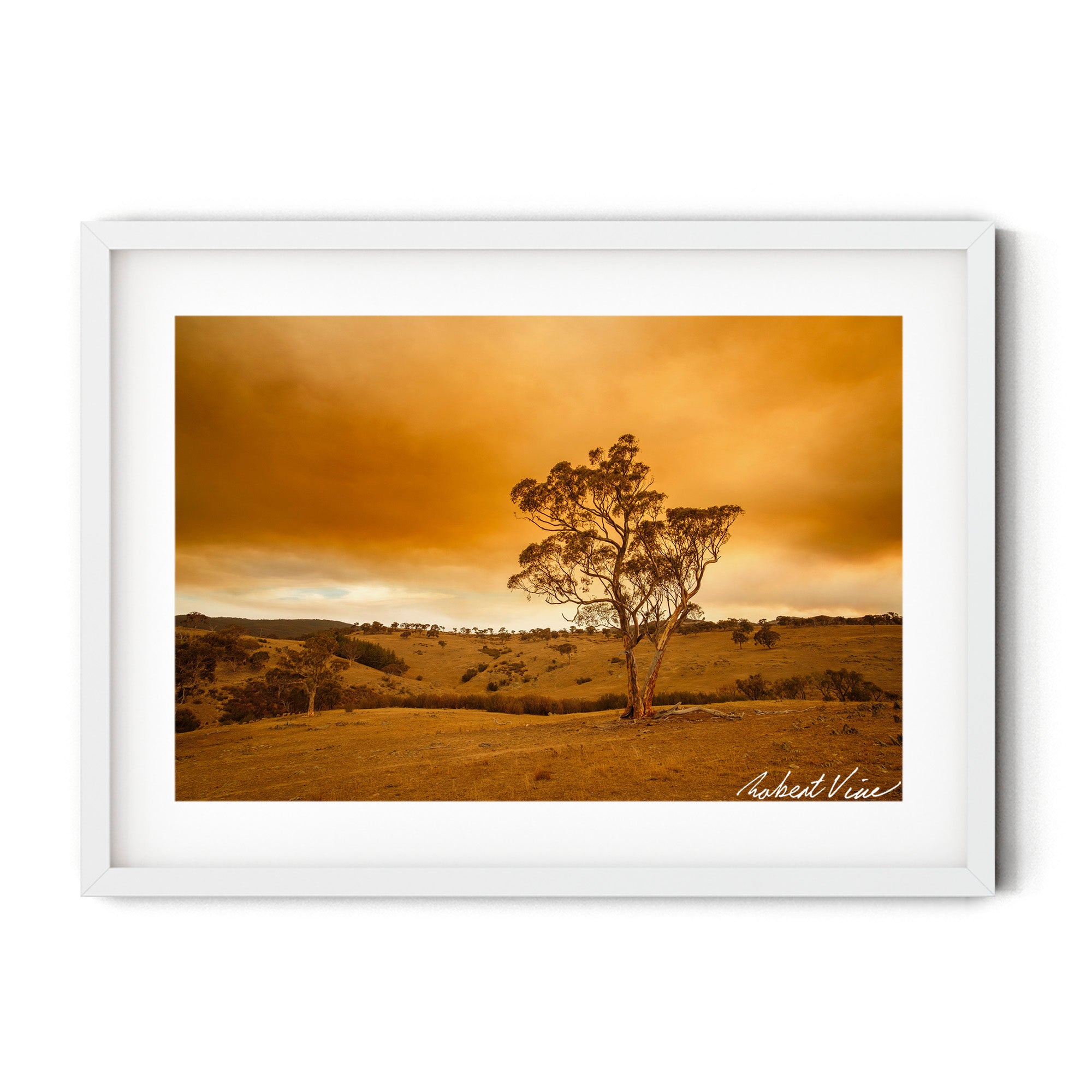 Amber Skies, Googong | Limited Edition Framed Print by Robert Vine