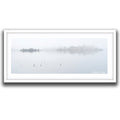 Framed print of Minimalist winter landscape of grasses and branches emerging from the still waters of Googong Dam on a foggy morning by Robert Vine.